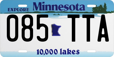 MN license plate 085TTA
