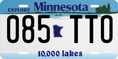 MN license plate 085TTO