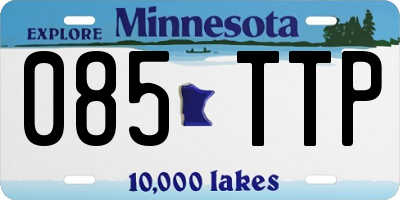 MN license plate 085TTP