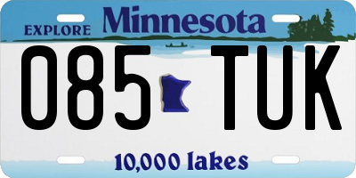 MN license plate 085TUK