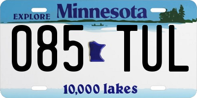 MN license plate 085TUL