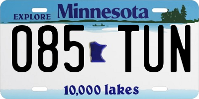 MN license plate 085TUN
