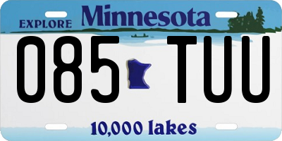 MN license plate 085TUU