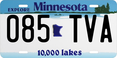 MN license plate 085TVA