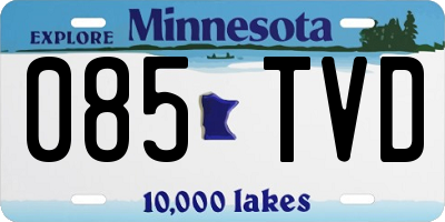 MN license plate 085TVD