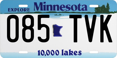 MN license plate 085TVK