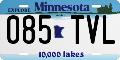 MN license plate 085TVL