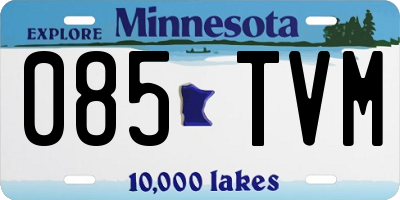 MN license plate 085TVM