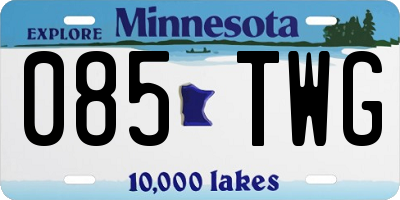 MN license plate 085TWG
