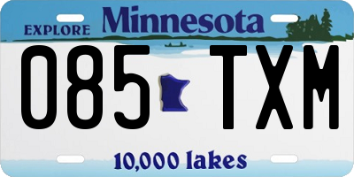 MN license plate 085TXM