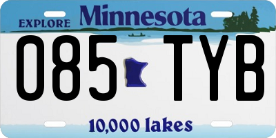 MN license plate 085TYB