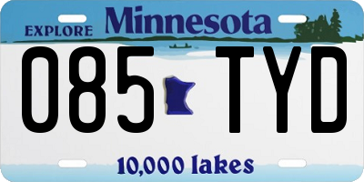 MN license plate 085TYD