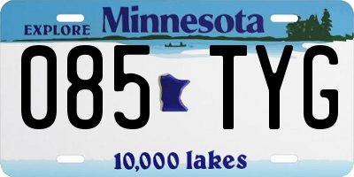 MN license plate 085TYG
