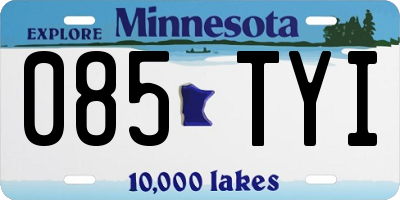 MN license plate 085TYI
