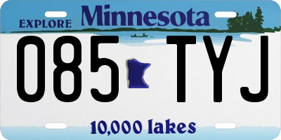 MN license plate 085TYJ