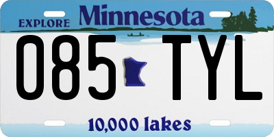 MN license plate 085TYL