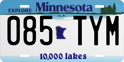 MN license plate 085TYM