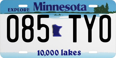 MN license plate 085TYO