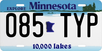MN license plate 085TYP