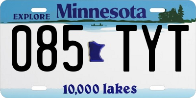 MN license plate 085TYT