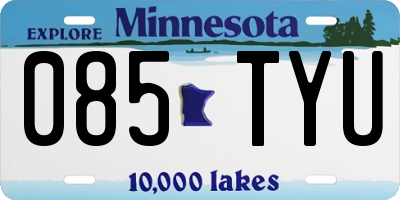 MN license plate 085TYU