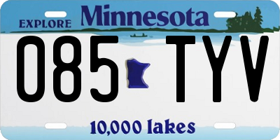 MN license plate 085TYV
