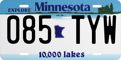 MN license plate 085TYW