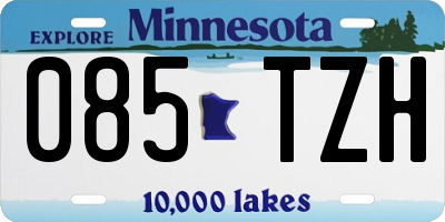 MN license plate 085TZH