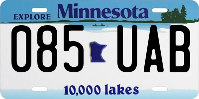 MN license plate 085UAB