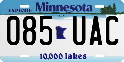 MN license plate 085UAC