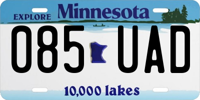 MN license plate 085UAD