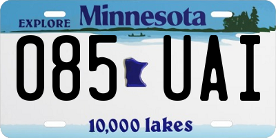 MN license plate 085UAI