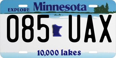 MN license plate 085UAX