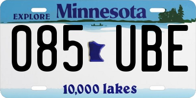 MN license plate 085UBE