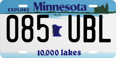 MN license plate 085UBL