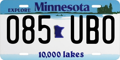 MN license plate 085UBO