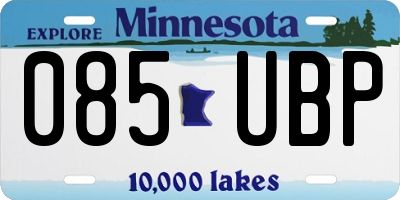 MN license plate 085UBP
