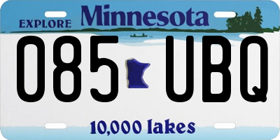 MN license plate 085UBQ