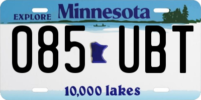 MN license plate 085UBT
