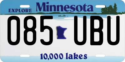 MN license plate 085UBU
