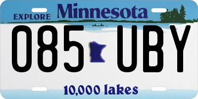 MN license plate 085UBY