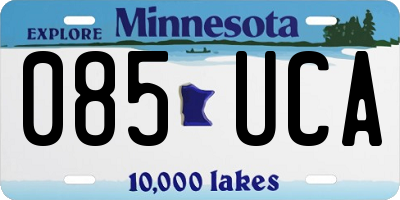 MN license plate 085UCA