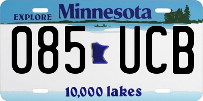 MN license plate 085UCB