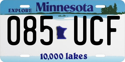 MN license plate 085UCF