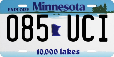 MN license plate 085UCI
