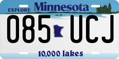 MN license plate 085UCJ