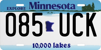 MN license plate 085UCK