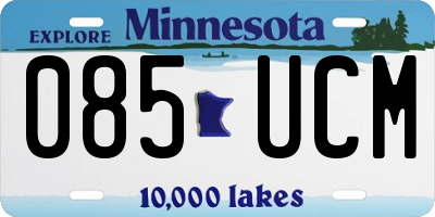 MN license plate 085UCM