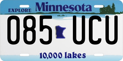 MN license plate 085UCU