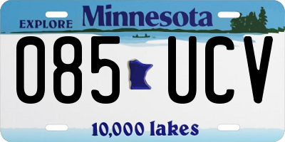 MN license plate 085UCV